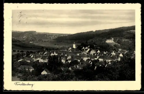 AK Forchtenberg, Gesamtansicht aus der Vogelschau