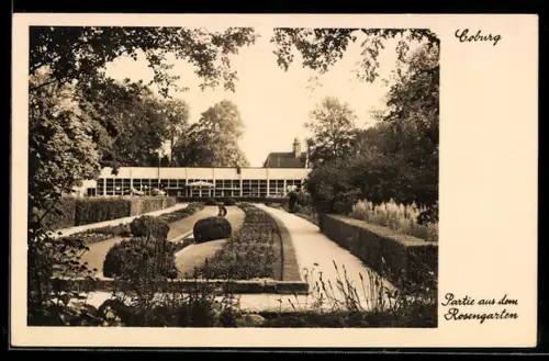 AK Coburg, Rosengarten und Gartenschau