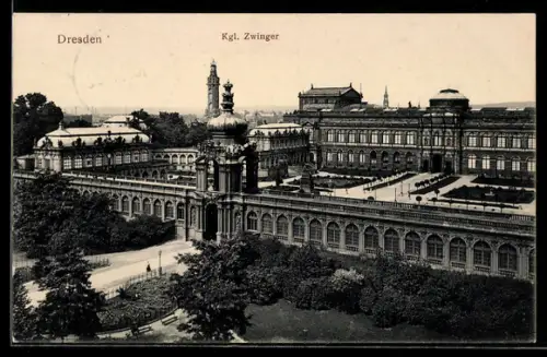 AK Dresden, Kgl. Zwinger mit Anlagen