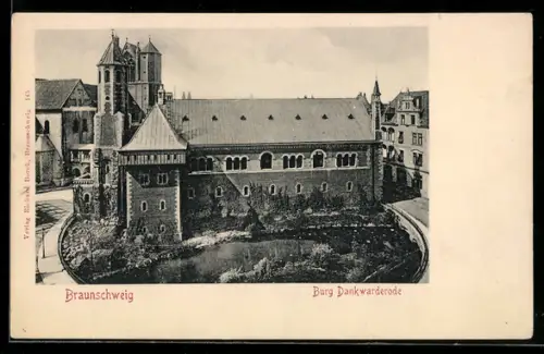 AK Braunschweig, Burg Dankwarderode aus der Vogelschau