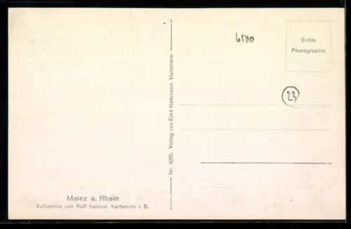 AK Mainz a. Rhein, Dom und Altstadt am Rheinufer