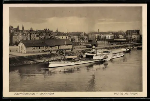 AK Ludwigshafen-Mannheim, Partie am Rhein