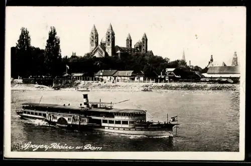 AK Speyer, Rhein und Dom