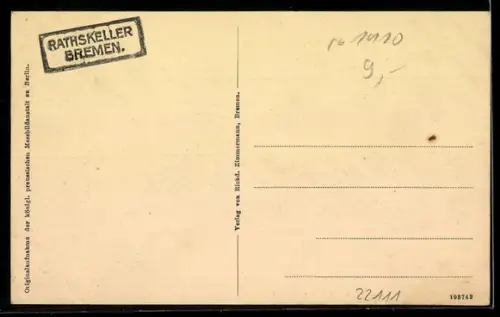 AK Bremen, Ratskeller, Grosse Halle