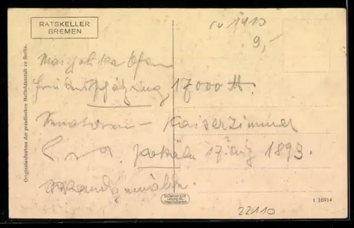 AK Bremen, Ratskeller, Senatszimmer