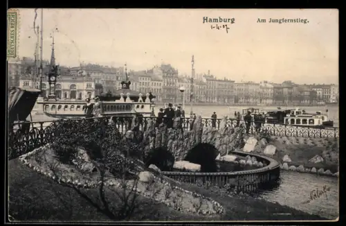 AK Hamburg-Neustadt, Am Jungfernstieg, Panorama