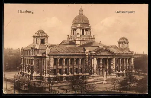 AK Hamburg-Neustadt, Oberlandesgericht aus der Vogelschau