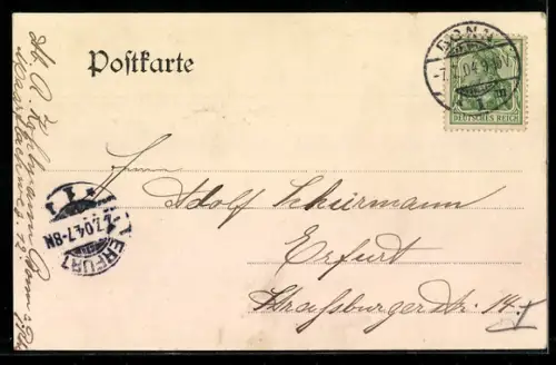 AK Bonn a. Rhein, Rhein-Promenade, Schiffe, Anlegestelle