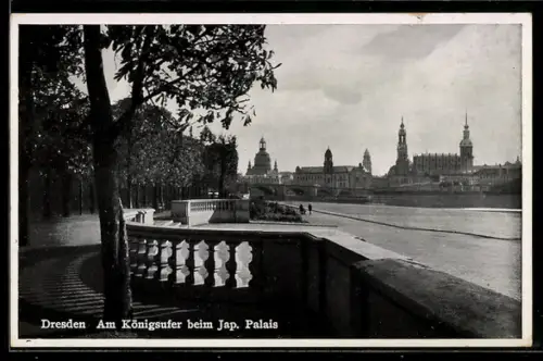 AK Dresden-Neustadt, Königsufer beim Japanischen Palais