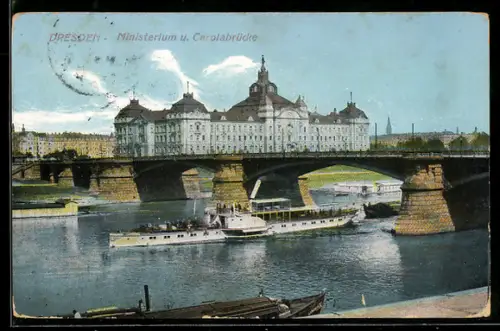 AK Dresden, Ministerium, Carolabrücke