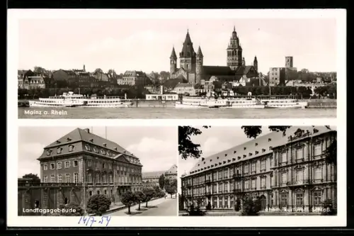 AK Mainz a. Rhein, Dom, Landtagsgebäude, ehem. kurfürstl. Schloss