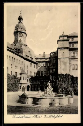 AK Sondershausen /Thür., Im Schlosshof