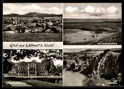 AK Weimar b. Kassel, Schloss Wilhelmsthal, Bühlbach, am hohen Dörnberg