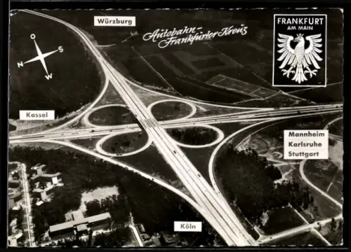 AK Frankfurt am Main, Autobahn Frankfurter Kreuz