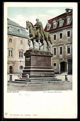 AK Weimar, Carl August-Denkmal
