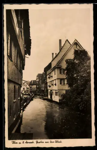 AK Ulm a. d. Donau, Partie an der Blau