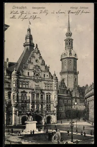 AK Dresden, Georgentor, Königl. Schloss