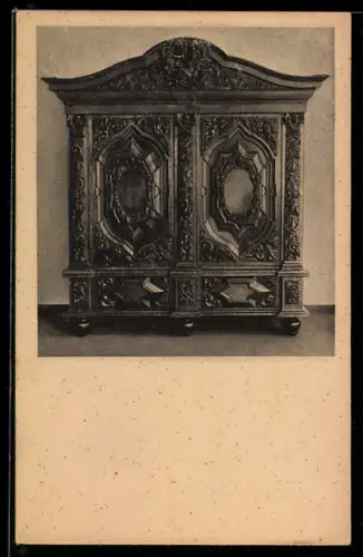 AK Lübeck, Barockschrank im Museum für Kunst- u. Kulturgeschichte