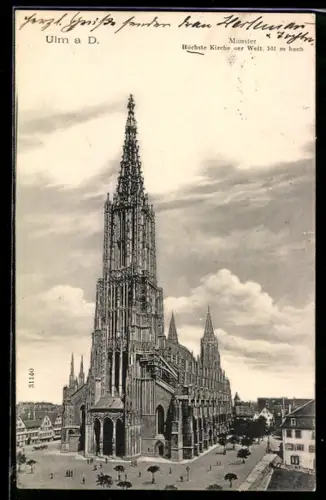 AK Ulm a. D., Münster, höchste Kirche der Welt