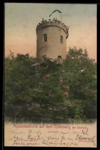 AK Oschatz, Aussichtsturm auf dem Collmberg