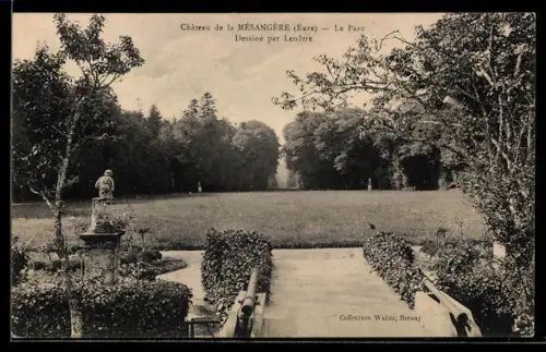 AK Mésangère /Eure, Château, Le Parc, dessiné par Lenôtre