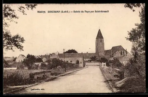 AK Sonchamp /S.-et-O., Entrée du Pays par Saint-Arnoult