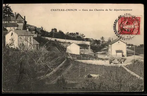 AK Chateau-Chinon, Gare des Chemins de fer départementaux
