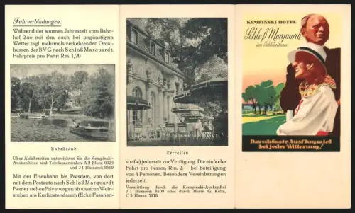 Vertreterkarte Potsdam, Schloss Marquardt am Schlänitzsee, Kempinski Hotel, Terrassen, Liegewiesen und Park