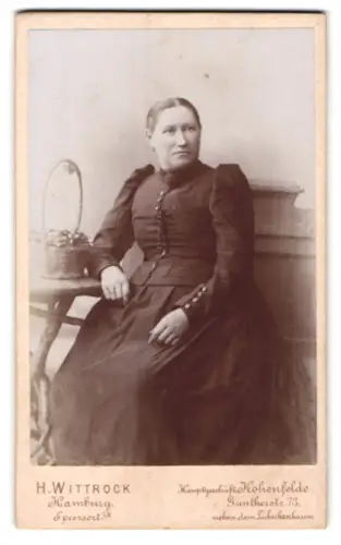 Fotografie H. Wittrock, Hamburg, Speersort 5 II, Porträt einer Dame