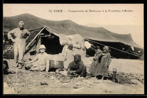 AK Syrie, Campement de Bédouins à la Frontière d`Arabie