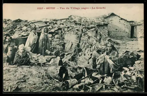 AK Sétif, Vue du Village nègre, Le Gourbi