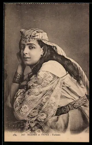 AK Scenes et Types, Fathma, arabische Volkstypen