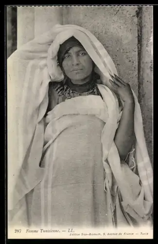 AK Femme Tunisienne, arabische Volkstypen