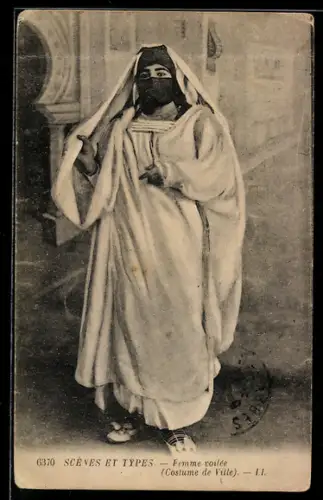 AK Scènes et Types, Femme voilée, arabische Volkstypen