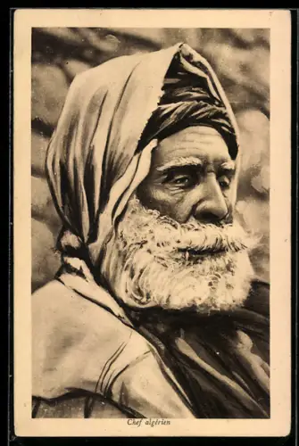 AK Portrait d`un Chef Algérien