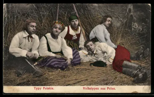AK Polen, Typy Polskie, Polnische Volkstypen