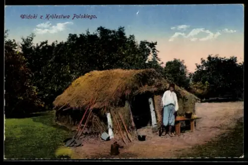 AK Widoki z Kròlestwa Polskiego, Polnischer Bauer