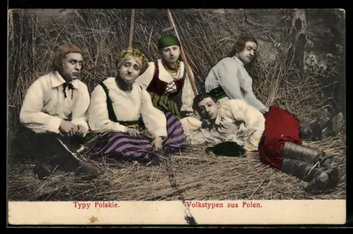 AK Polen, Polnische Bauern, Polnische Volkstypen