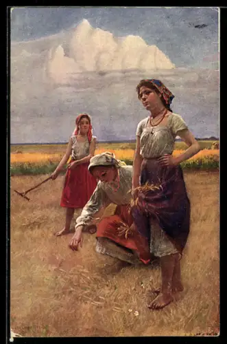 Künstler-AK sign. A. Piotrowski: Poklosie, Malarstwo Polskie