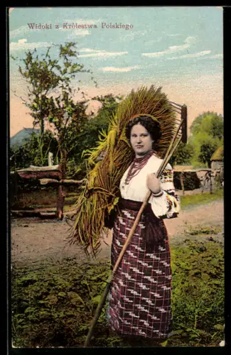 AK Widoki z Kròlestwa Polskiego, Polnische Bäuerin