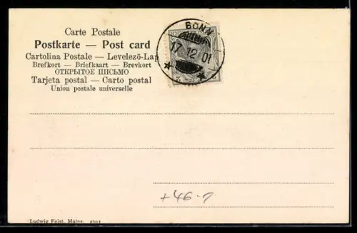 AK Bonn, Neue Rheinbrücke mit Strassenbahn