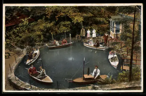 AK Trechtingshausen, Wasserkarussell beim Waldrestaurant Letzte Mühle im Morgenbachtal