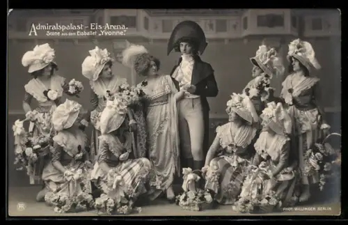 AK Berlin, Admiralspalast-Eis-Arena am Bahnhof Friedrich-Strasse, Scene aus dem Eisballett, Yvonne