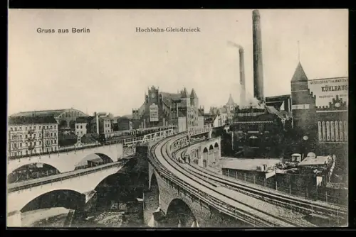 AK Berlin-Kreuzberg, Am Hochbahn-Gleisdreieck