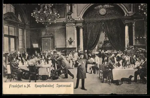 AK Frankfurt, Hauptbahnhof, Blick in den Speisesaal