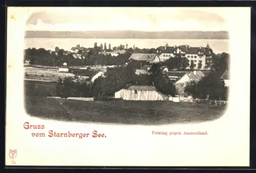 AK Tutzing /Starnberger See, Blick gegen Ammerland