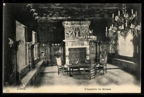 AK Lübeck, Kriegsstube im Rathaus