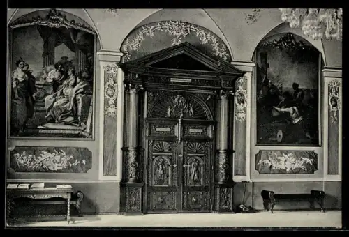 AK Lübeck, Rathaus, Tür im Audienzsaal