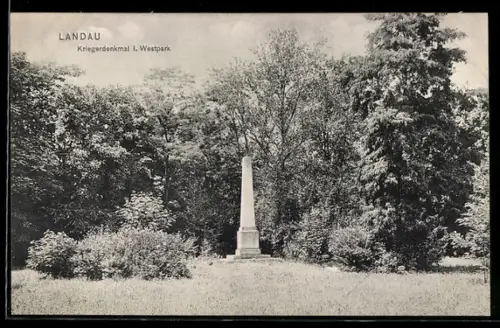 AK Landau, Kriegerdenkmal im Westpark