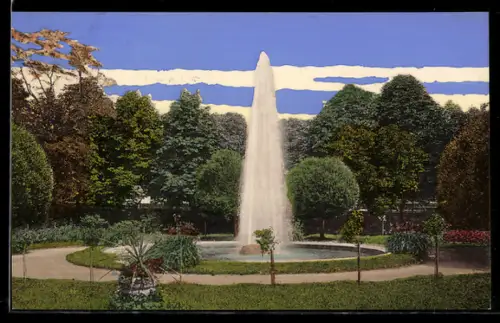 AK Landau i. Pfalz, Am Springbrunnen im Westpark